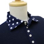 Detachable Collar Sweatshirt｜Semi Spread Collar：polka‐dot pattern